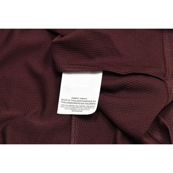 Nike Dri-FIT Long Sleeve Shirt Womens Small Red Maroon Crossback Training Top - Picture 8 of 8